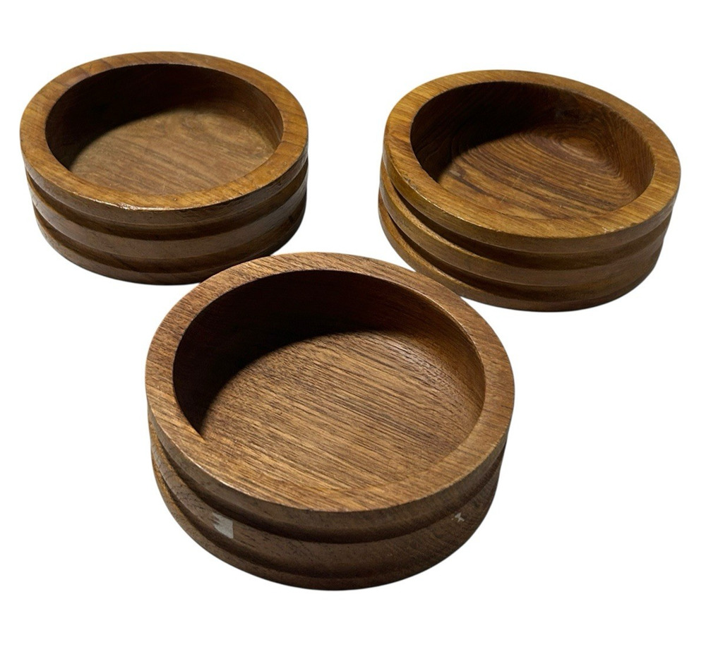 Vintage Teak Wood Mid-Century Salad Bowl Unique Shape Scandi Minimalist Boho MCM
